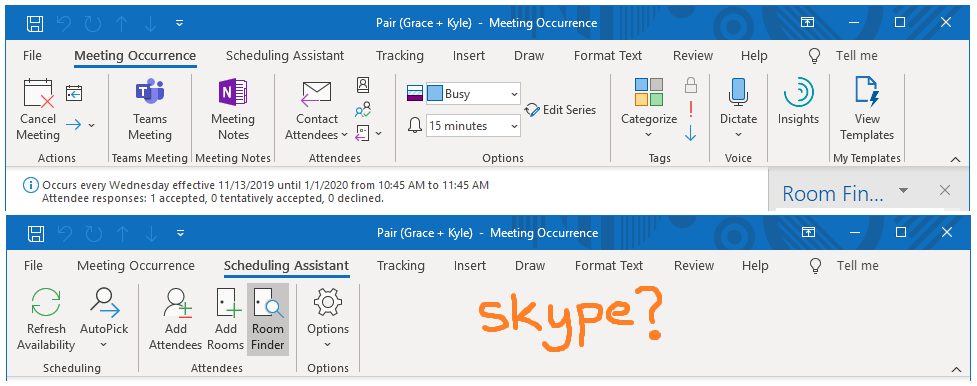 create a skype for business meeting on mac without outlook